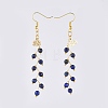 Natural Lapis Lazuli Dangle Earrings EJEW-JE03634-03-2