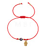 Glass Evil Eye Beaded Braided Bracelets ID6668-4-1