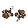 Natural Tiger Eye Pendants G-B194-02P-10-2