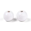 Spray Painted Round Natural Schima Wood Beads WOOD-A018-8mm-30-3