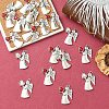 20Pcs 2 Colors Antique Silver Alloy Rhinestone Pendants FIND-YW0013-14-5