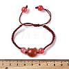 Resin Brainded Bead Bracelets BJEW-L701-02A-5