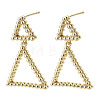 Brass Dangle Stud Earring KK-N232-106G-NF-4