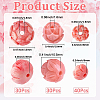 100Pcs 3 Styles Synthetic Coral Dyed Carved Beads SHEL-SC0002-10-2
