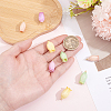 8Pcs 4 Colors Opaque Resin Pendants RESI-ME0001-52-3
