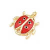 Brass Enamel Insect Connector Charms KK-L275-64G-01-2