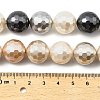 Faceted Round Shell Pearl Beads Strands BSHE-XCP0001-24B-01-4