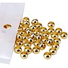 Golden 6x4m Brass Spacer Beads Flat Round Jewelery Findings KK-PH0004-16G-2