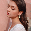 16Pcs 4 Styles Brass Stud Earring Findings KK-BBC0027-78-7