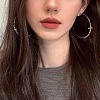 Cross Alloy Crystal Rhinestone Hoop Earrings FS-WG132BD-01-2