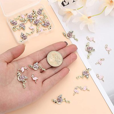 28Pcs 2 Style Alloy Rhinestone Pendants FIND-CA0006-42-1