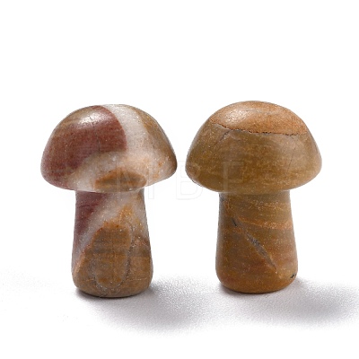 Natural Picture Jasper Mushroom Gua Sha Stone G-L570-A12-1