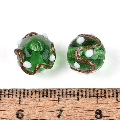 Handmade Gold Sand Lampwork Beads LAMP-N038-01C-1