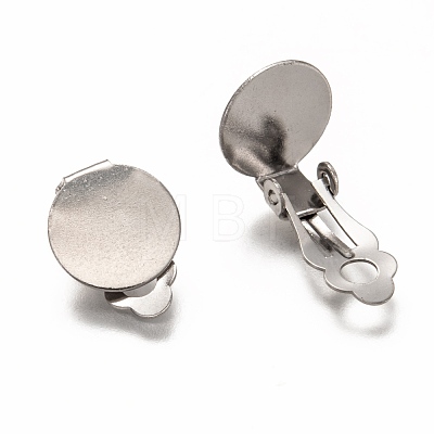 304 Stainless Steel Clip-on Earring Findings STAS-L259-001D-P-1