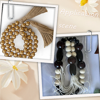 250Pcs 5 Colors Spray Painted Round Natural Schima Wood Beads WOOD-PA0001-74-1