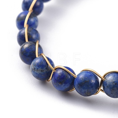 Natural Lapis Lazuli(Dyed) Bracelets BJEW-JB04663-03-1
