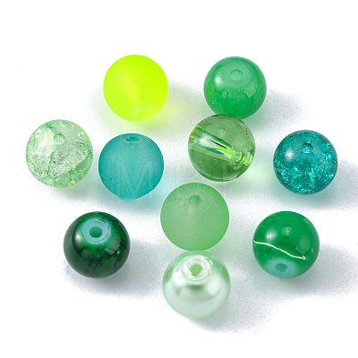 375Pcs 15 Style Glass Beads GLAA-FS0001-39-1