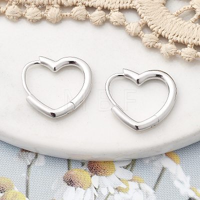 925 Sterling Silver Hoop Earrings EJEW-R001-01S-1