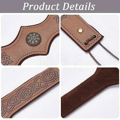 PU Leather & Alloy Headbands Hair Accessories for Women Girls OHAR-CL0001-03-1