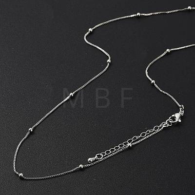 Brass Satellite Chains Necklaces for Women NJEW-D302-33P-1