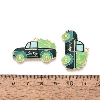 Saint Patrick's Day Alloy Enamel Pendants ENAM-T024-49A-G-1
