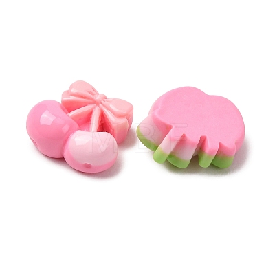 Opaque Resin & Glitter Powder Cabochons FIND-E058-04-1
