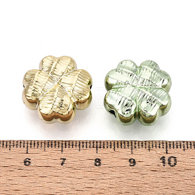 Textured Plating Opaque Acrylic Beads PACR-T018-07M-1