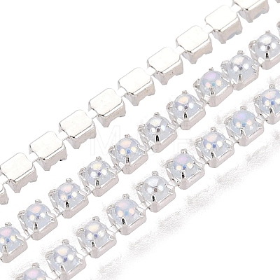 Iron & ABS Plastic Imitation Pearl Tennis Chains CH-Q006-01A-16-1