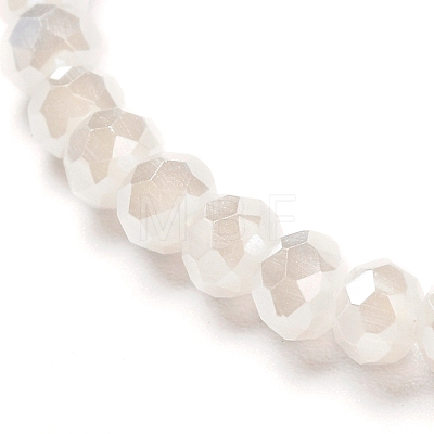Faceted Glass Rondelle Beads Stretch Bracelet for Kid BJEW-JB06807-14-1