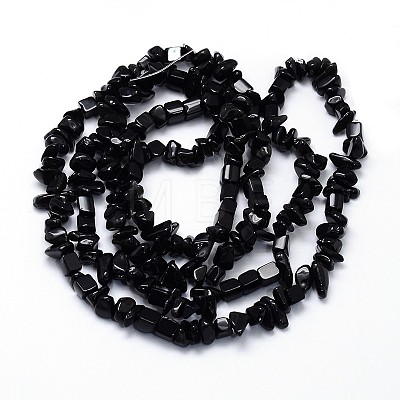 Natural Obsidian Beads Strands G-O049-C-35-1