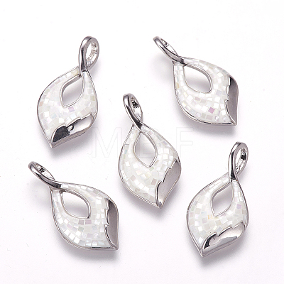 Freshwater Shell Pendants ZIRC-F057-01D-1