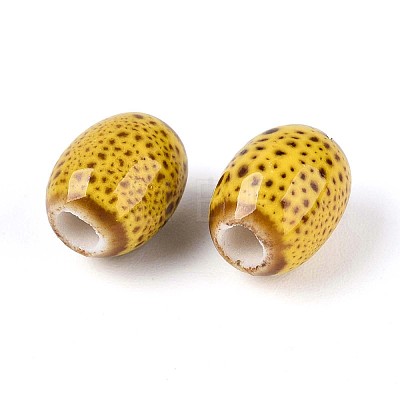 Handmade Porcelain Ceramic Beads PORC-T134-02G-1