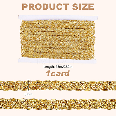 Braided Polyester Lace Ribbons SRIB-DR0001-03A-1