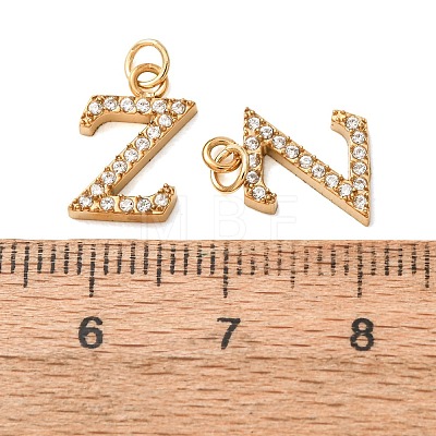 304 Stainless Steel with Crystal Rhinestone Charms RB-CBA5270-11G-Z-1