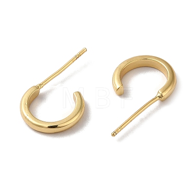 Rack Plating Brass Round Stud Earrings for Women EJEW-F313-02G-1