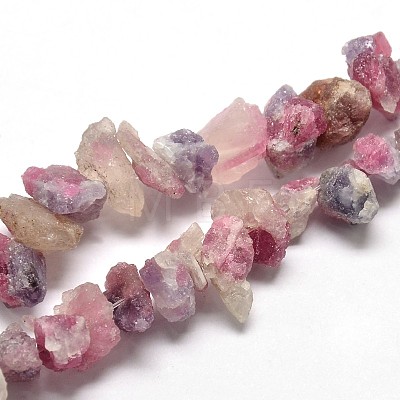 Natural Tourmaline Nuggets Beads Strands G-F214-27A-1