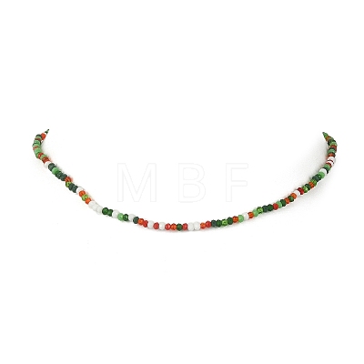 Glass Beaded Necklaces NJEW-JN04339-1