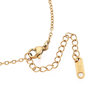 304 Stainless Steel Pendant Necklaces NJEW-T018-23G-1