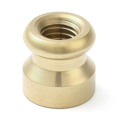 Golden Tone Round Wax Seal Brass Stamp Heads LS-AJEW-M040-01G-D-1