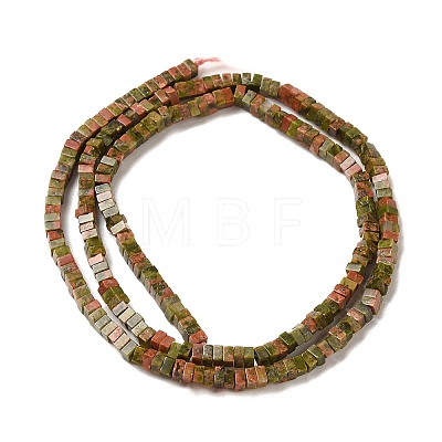 Natural Unakite Beads Strands G-N342-79-1