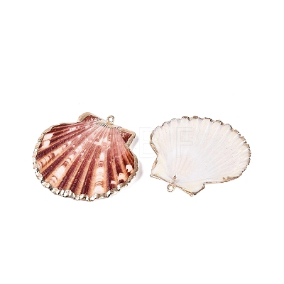 Electroplate Sea Shell Pendants X-SSHEL-S258-69A-1