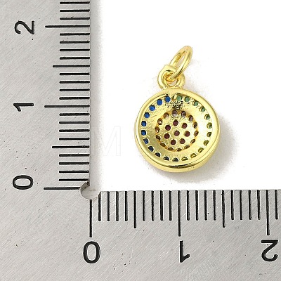 Brass Micro Pave Cubic Zirconia Charms KK-M283-25A-02-1