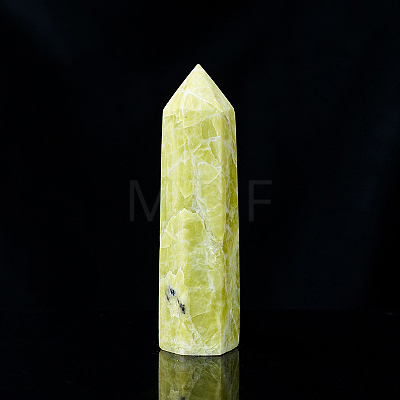Natural Xiuyan Jade Pointed Prism Bar Home Display Decoration G-PW0007-101E-1