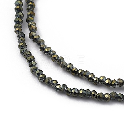 Faceted Rondelle Glass Beaded Necklaces NJEW-JN03004-06-1