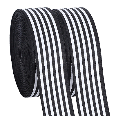 Polyester Stripe Ribbon OCOR-WH0078-507B-1
