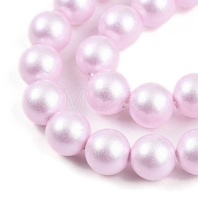 Baking Painted Pearlized Glass Pearl Bead Strands HY-N002-6mm-C03-1