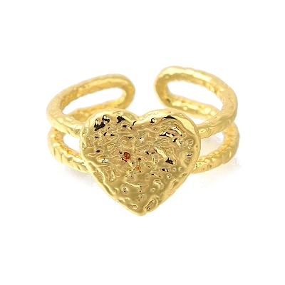 Brass Cuff Rings for Women RJEW-D079-04G-RS-1