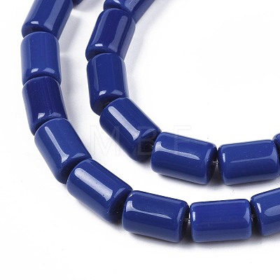 Opaque Solid Color Glass Beads Strands X-GLAA-R217-04-A02-1