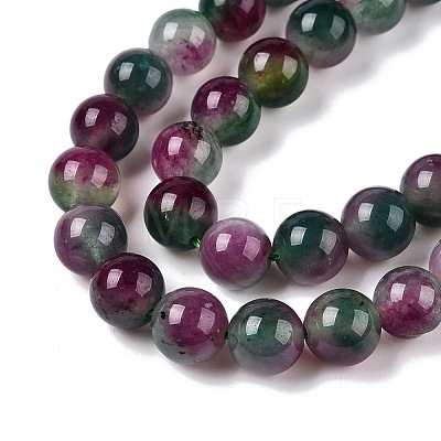 Dyed Natural White Jade Beads Strands G-T138-10mm-210-7-1