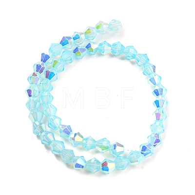 Baking Painted Transparent Glass Beads Strands GLAA-F029-TM6mm-06-1